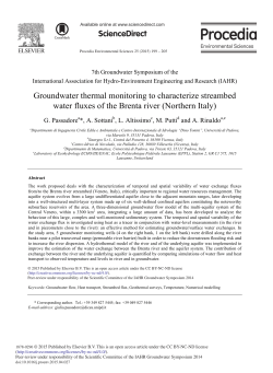 Groundwater Thermal Monitoring to Characterize