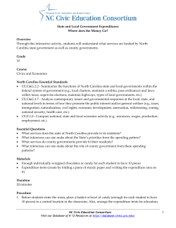 State and Local Government Expenditures: Where does the Money
