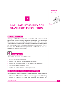 6 laboratory safety and standards precautions