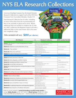 NYS ELA Research Collections
