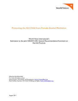 Protecting the Girl Child from Female Genital Mutilation