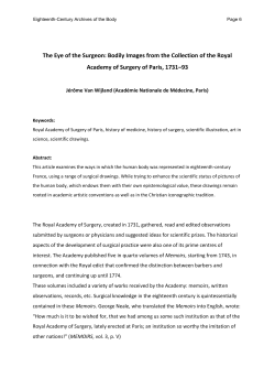 Bodily Images from the Collection of the Royal Academy of Surgery of