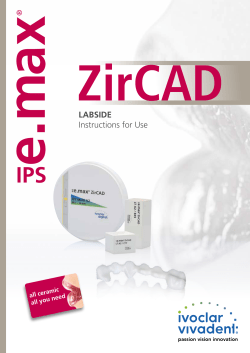 IPS e.max ZirCAD - Ivoclar Vivadent