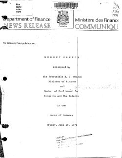 Budget Speech 1971