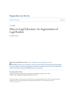 Ethics in Legal Education: An Augmentation of Legal Realism