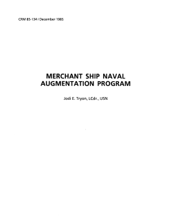 MERCHANT SHIP NAVAL AUGMENTATION PROGRAM