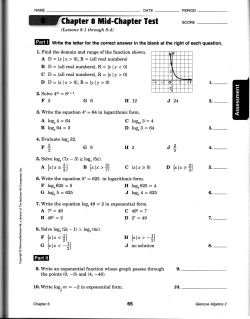 8-9 Midchapter Test