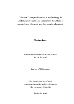 A Methodology for Contemporary Film Score Composers: A portfolio
