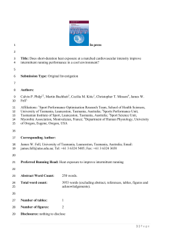 In press Title: Does short-duration heat exposure