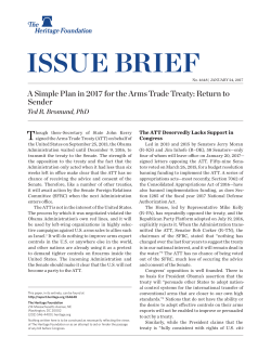 A Simple Plan in 2017 for the Arms Trade Treaty