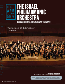 Program Notes - Carolina Performing Arts