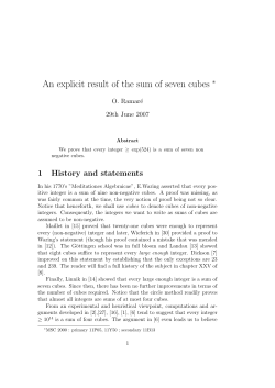 An explicit result of the sum of seven cubes