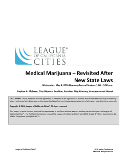Medical Marijuana &ndash; Revisited After New State Laws