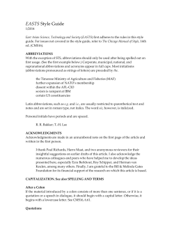EASTS Style Guide - Duke University Press