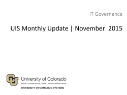 November 2015 - University of Colorado