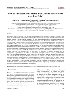 Role of Turbulent Heat Fluxes over Land in the Monsoon over East