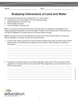 Analyzing Interactions of Land and Water