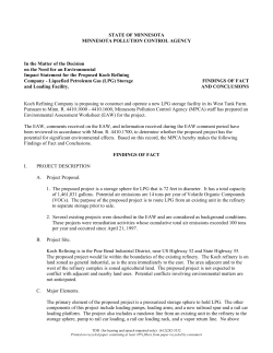 Koch Refining LPG Storage - Minnesota Pollution Control Agency
