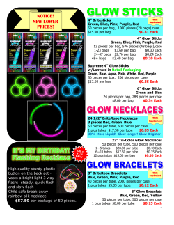 Glow Sticks, Necklaces, Bracelets