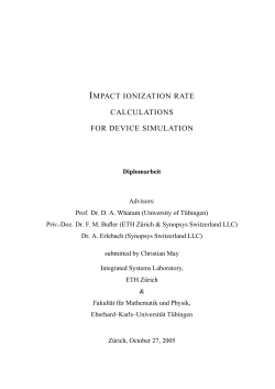 impact ionization rate calculations for device - ETH E