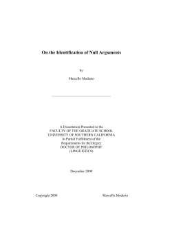 On the Identification of Null Arguments