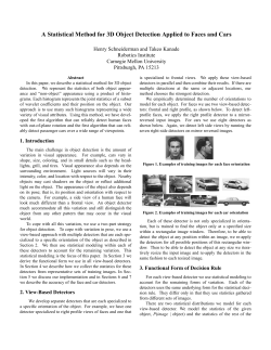 A Statistical Method for 3D Object Detection Applied to Faces and Cars
