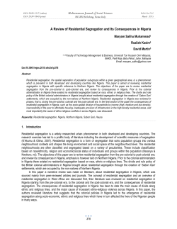 A Review of Residential Segregation and Its Consequences