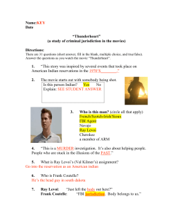Thunderheart Movie Answer KEY