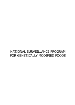 National Surveillance Program for Genetically Modified Foods