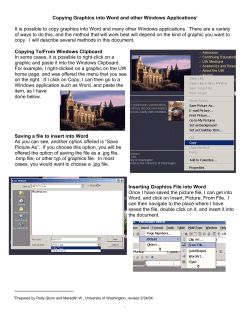 Copying Graphics into Word and other Windows Applications