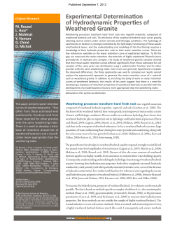 Experimental Determination of Hydrodynamic Properties of