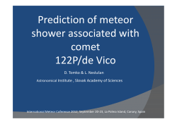 Lecture - International Meteor Organization