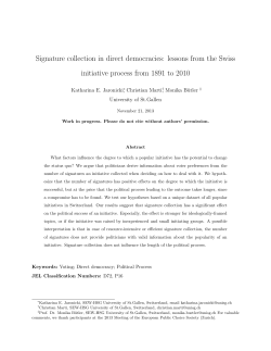 Signature collection in direct democracies: lessons from the Swiss