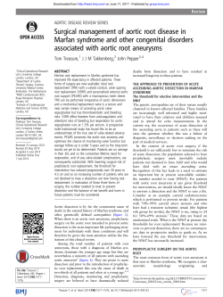 Surgical management of aortic root disease in Marfan syndrome and