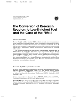The Conversion of Research Reactors to Low