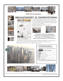 broadsheet is downtown - Icahn School of Medicine