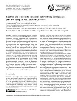 Electron and ion density variations before strong earthquakes (M