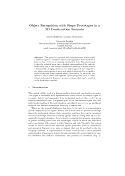 Object Recognition with Shape Prototypes in a 3D Construction