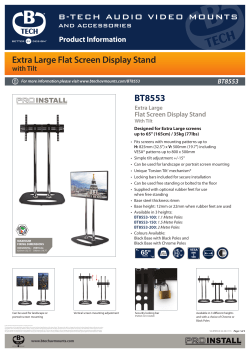BT8553 B-TECH AUDIO VIDEO MOUNTS Extra Large Flat Screen