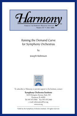 Raising the Demand Curve for Symphony Orchestras