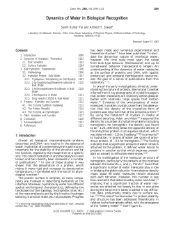 Dynamics of Water in Biological Recognition