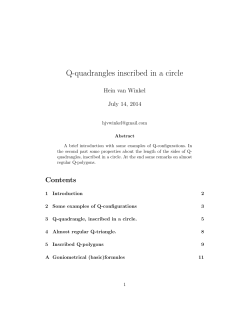 Q-quadrangles inscribed in a circle