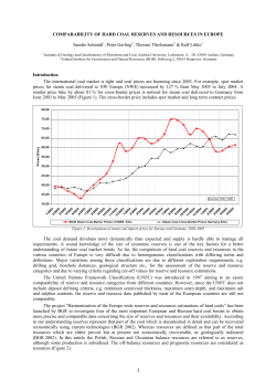 Comparability of hard coal reserves and resources in Europe