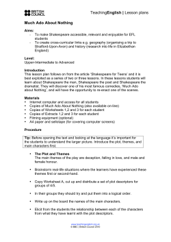 TeachingEnglish | Lesson plans Much Ado About Nothing