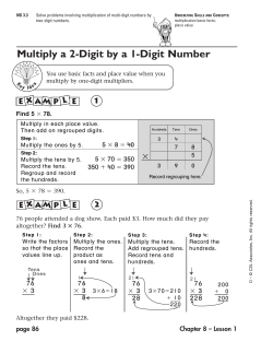 Multiply a 2-Digit by a 1-Digit Number