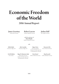 Economic Freedom of the World: 2016 Annual Report