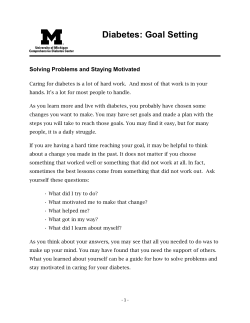 Diabetes: Goal Setting - University of Michigan