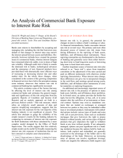 An Analysis of Commercial Bank Exposure to Interest Rate Risk