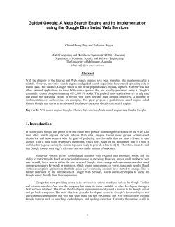 Guided Google: A Meta Search Engine and its Implementation using