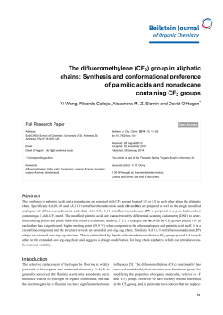 The difluoromethylene (CF2) group in aliphatic - Beilstein